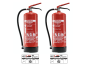 Preview: 2x Protex PDE 6 – Dauerdruck Pulver Feuerlöscher mit Wandhaken, Brandklassen ABC, EN 3, 6 kg, 10LE